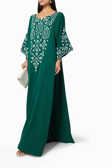 hover state of Traditional Cut Kaftan in Viscose 