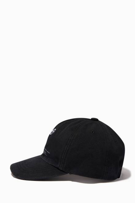 hover state of "Hands Off" Baseball Cap in Cotton    