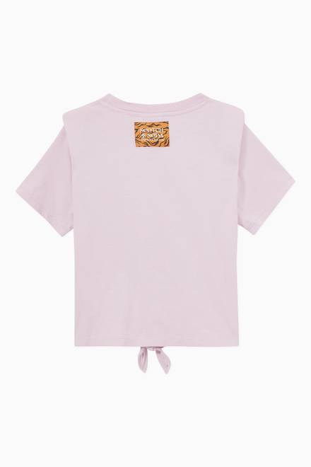 hover state of Knotted Short-Sleeved T-Shirt in Cotton 