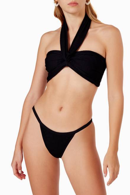 hover state of Herman Bikini Top in Textured Lycra