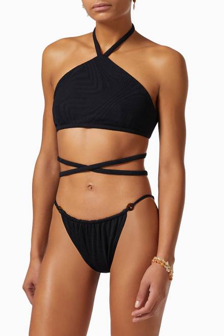 hover state of Winston Bikini Top in Textured Lycra
