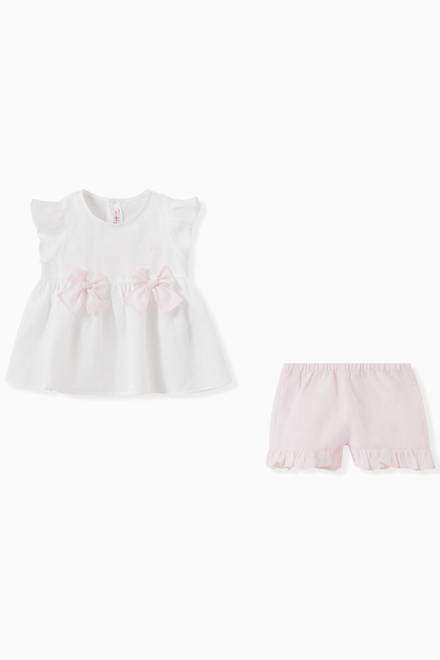 hover state of Ruffled Edge Top & Shorts Set in Linen
