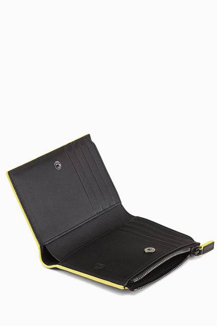 hover state of Mini Bifold Card Wallet in Cubic Monogram Leather