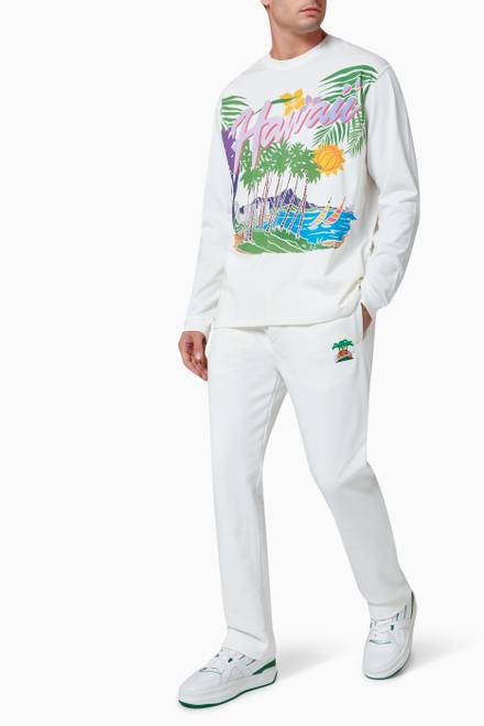 hover state of Islanders Embroidered Sweatpants in Cotton Terry    