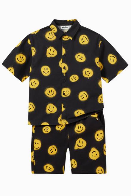 hover state of Smiley Face Print Shirt in Cotton