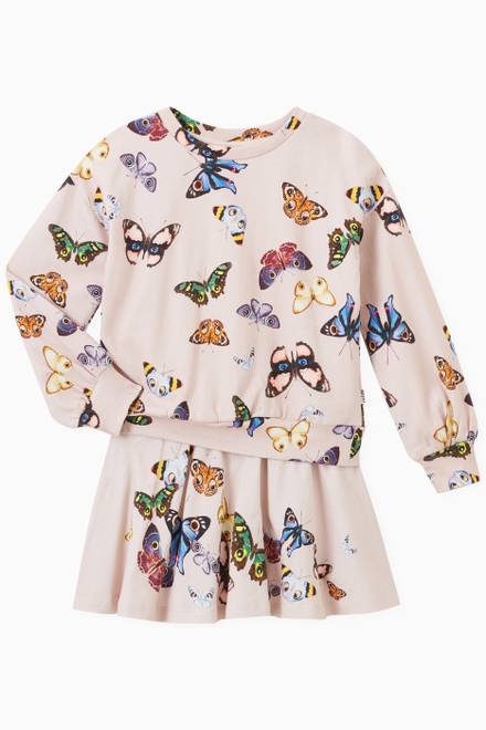 hover state of Butterfly Print Sweatshirt in Cotton 