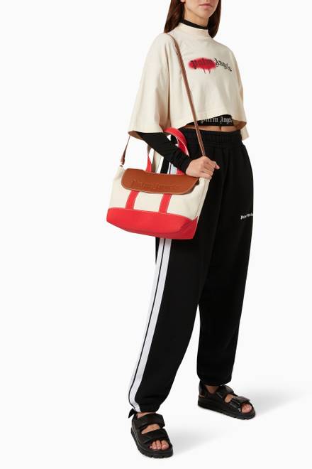 hover state of Palm Beach Tote Bag in Canvas & Leather 