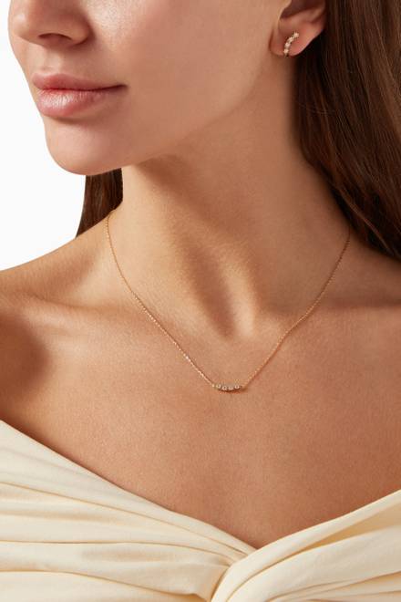 hover state of White Tide Necklace in 18kt Gold-plated Sterling Silver       