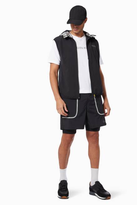 hover state of Hooded Vest in Technical Stretch Blend 
