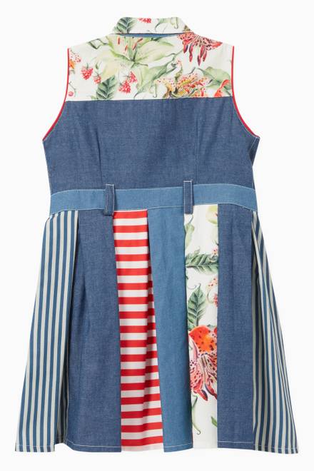 hover state of Famara Patchwork Dress in Cotton 