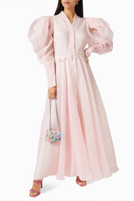 hover state of Flowe Maxi Dress in Silk Organza 