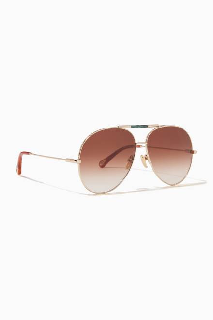 hover state of Aviator Sunglasses in Metal    