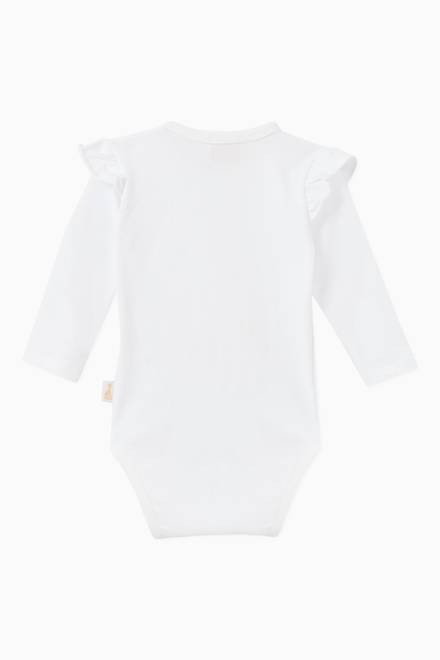 hover state of Ruffle Shoulder Bodysuit in Cotton 