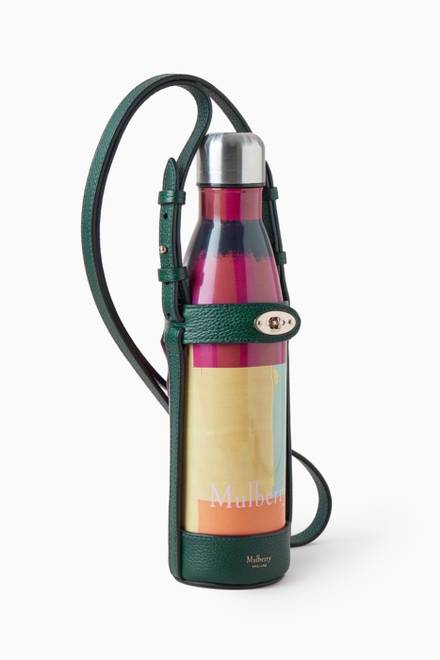 hover state of Stainless Steel Bottle with Holder in Leather 