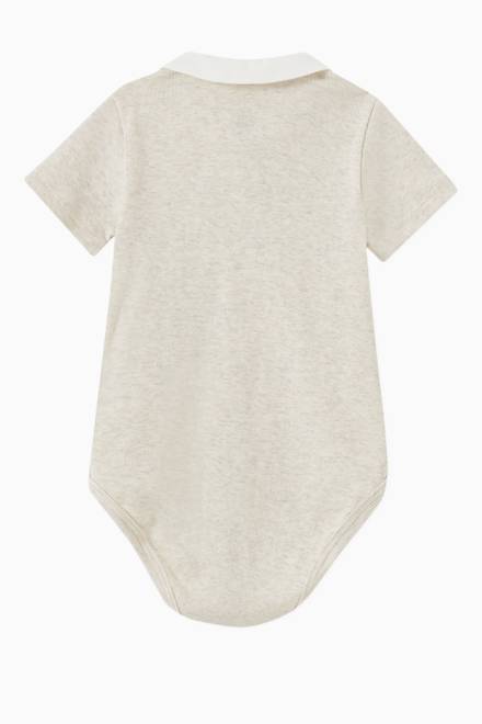 hover state of Collared Bodysuit in Organic Cotton