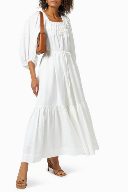 hover state of Paulina Maxi Dress in Linen Blend