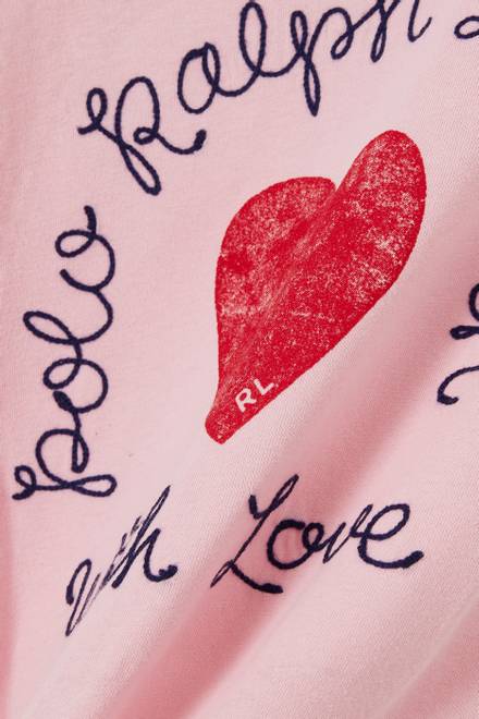 hover state of With Love Embroidered T-shirt in Cotton Jersey 