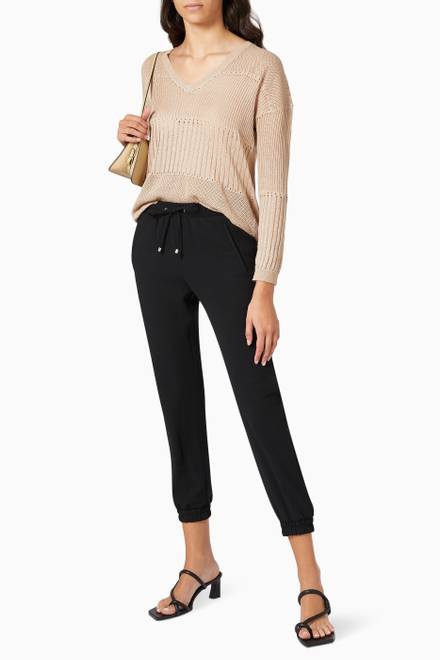 hover state of V Neck Sweater in Wool Knit 