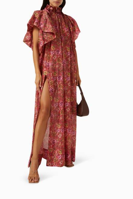 hover state of Daisy Maxi Dress in Cotton and Silk Blend