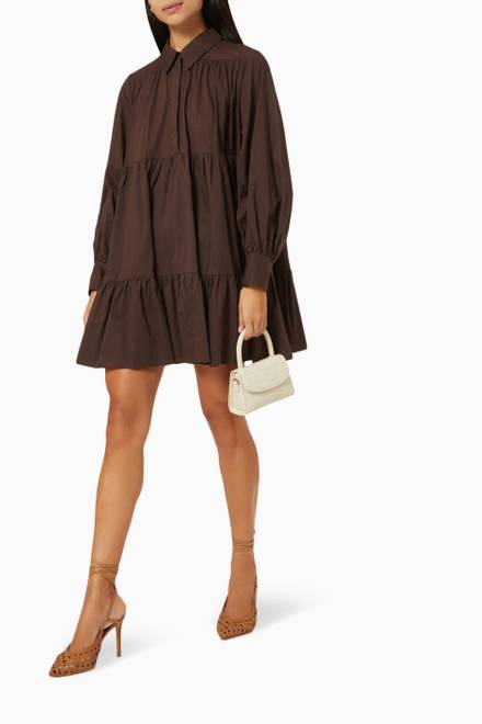 hover state of Electric Paradise Long Sleeve Dress in Cotton