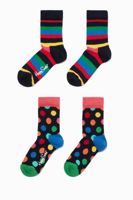 hover state of Stripe & Polka-dot Socks, Set of 2