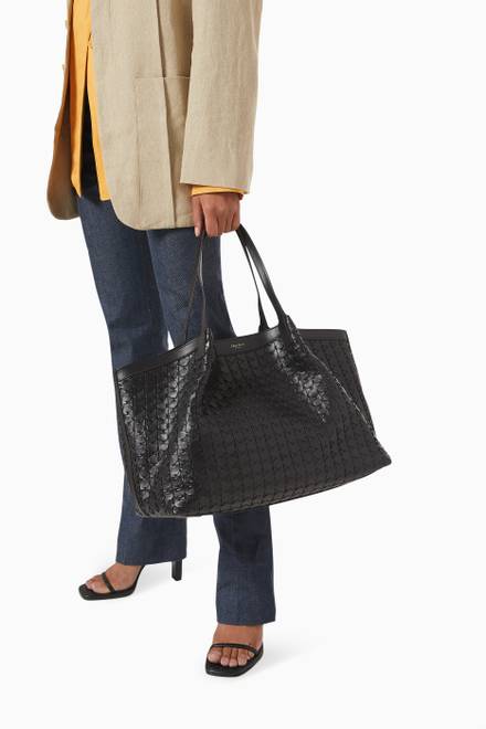 hover state of Secret Tote Bag in Mosaico Leather 
