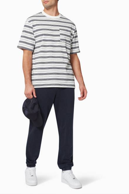 hover state of Oversized T-shirt in Striped Cotton