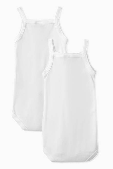 hover state of Strap Bodysuit in Cotton, Set of Two