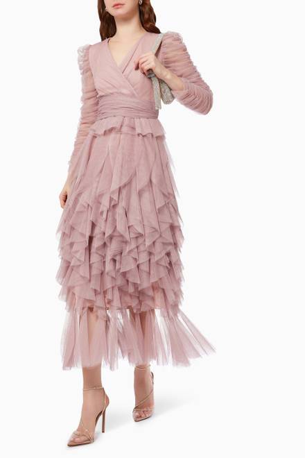 hover state of Ruffle Dress in Tulle