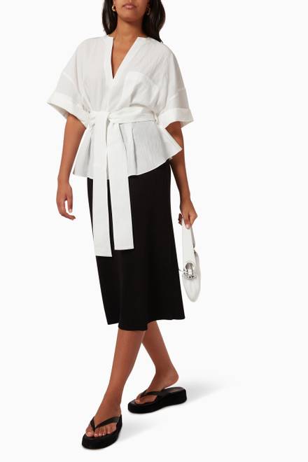hover state of Ribbed Midi Skirt