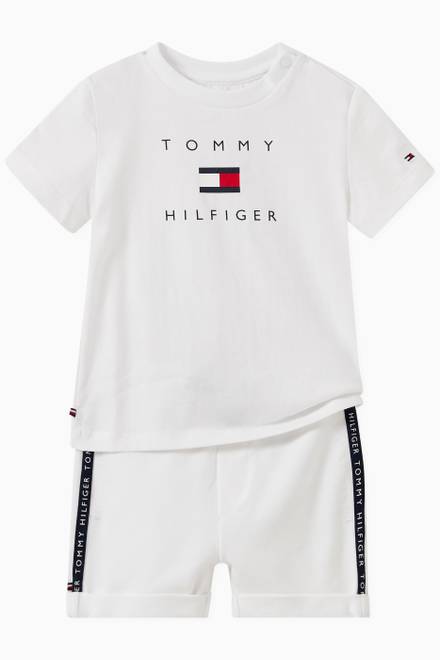 hover state of Logo Tape Shorts in Organic French Terry 