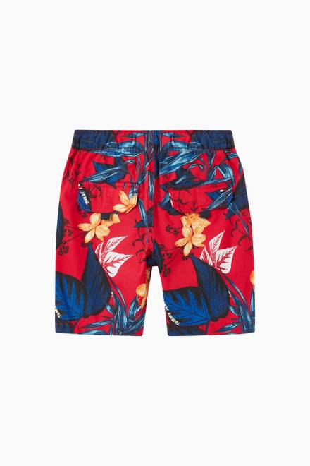 hover state of Tropical Print Shorts in Organic Cotton
