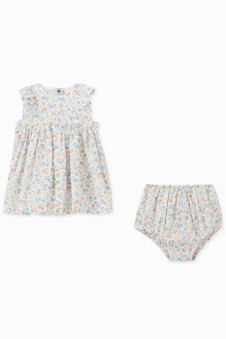 hover state of Floral Dress & Bloomers Set  