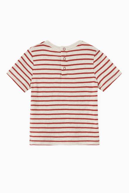 hover state of Striped T-Shirt in Cotton 