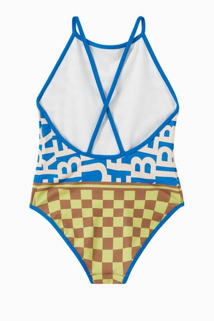 hover state of Montage Print Swimsuit in Stretch Nylon