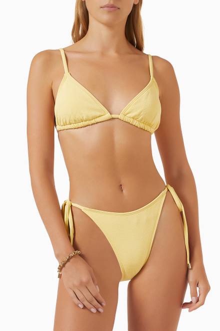 hover state of String Bikini Bottoms in Sustainable Crepe  