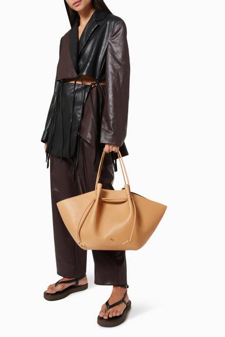 hover state of Large Mochi Tote Bag in Nappa Leather      