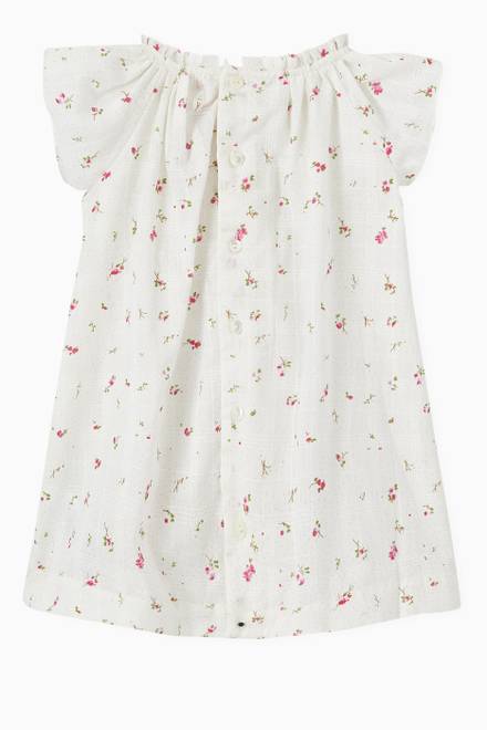 hover state of Floral Print Dress in Cotton 