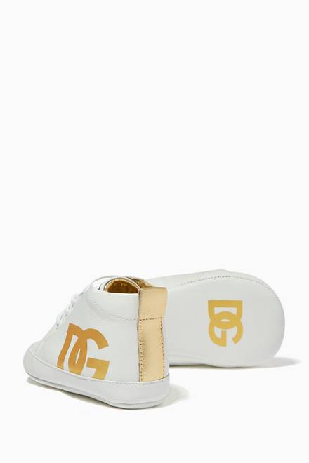 hover state of Logo High Cut Sneakers in Nappa Leather