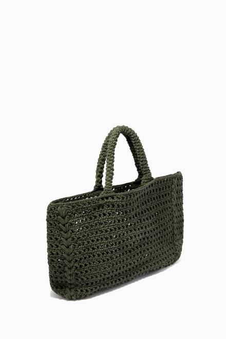 hover state of Crochet Tote Bag in Recycled Cotton  