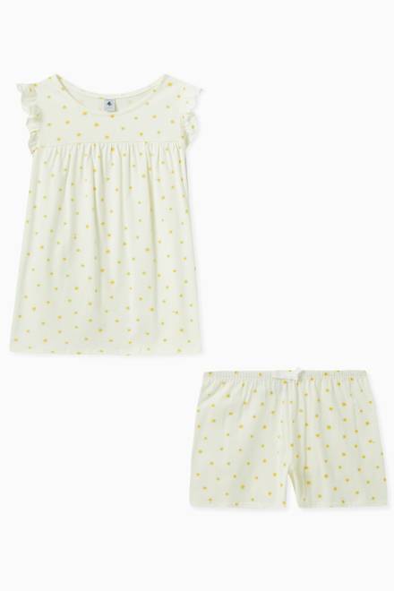 hover state of Sun Themed Short Pyjamas in Cotton 