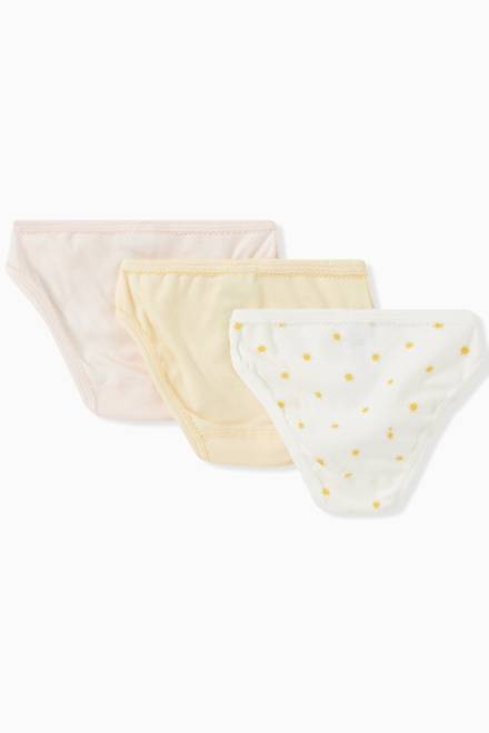 hover state of Sun Print Briefs in Organic Cotton, Set of 3