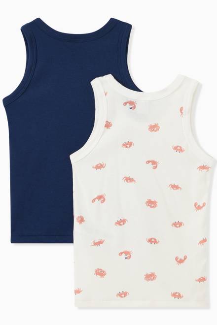 hover state of Crab Theme Vests in Cotton, Set of 2
