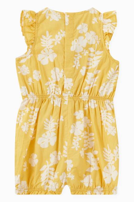 hover state of Hawaiian Floral Print Playsuit in Poplin