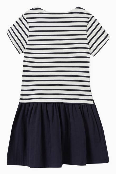 hover state of Striped Dress in Cotton 