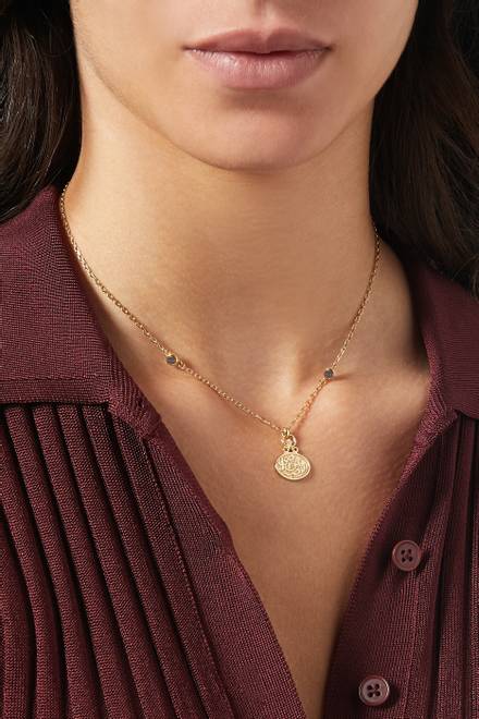 hover state of Contentment Sapphire Necklace in 18kt Yellow Gold