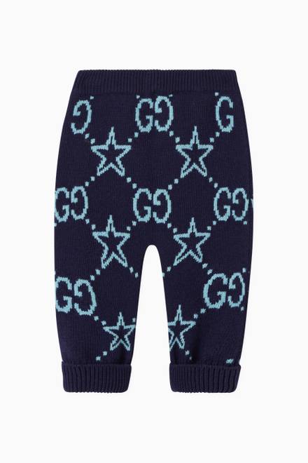 hover state of Star Print Trousers in Wool  