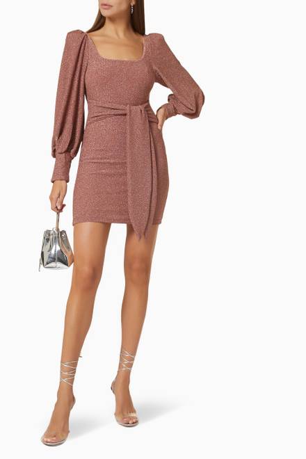 hover state of Monroe Puff Sleeve Dress