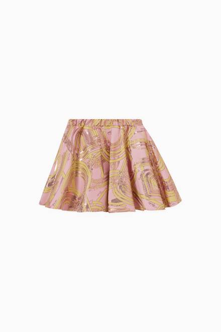 hover state of Esploso Abstract Print Skirt in Polyester
