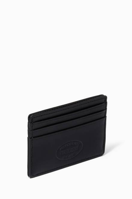 hover state of Metal Logo Card Holder in Leather 